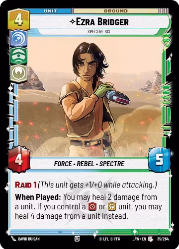 Ezra Bridger - Spectre Six (35/264), A Lawless Time — Star Wars card price