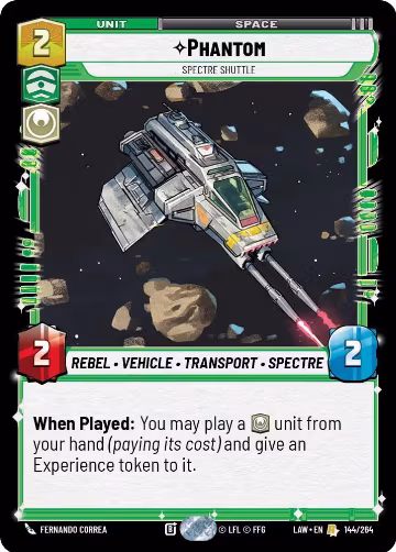 Phantom - Spectre Shuttle (144/264), A Lawless Time — Star Wars card price