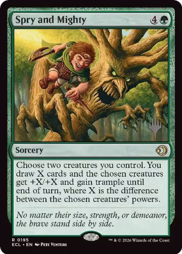 Spry and Mighty (195), Promo Pack: Lorwyn Eclipsed — Magic card price
