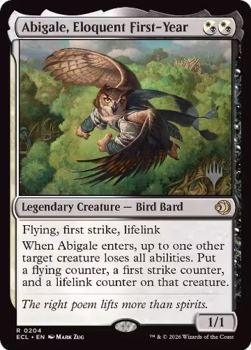 Abigale, Eloquent First-Year (204), Promo Pack: Lorwyn Eclipsed — Magic card price