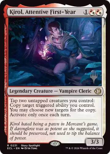 Kirol, Attentive First-Year (231), Promo Pack: Lorwyn Eclipsed — Magic card price