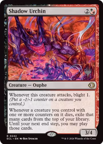 Shadow Urchin (242), Promo Pack: Lorwyn Eclipsed — Magic card price