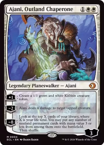 Ajani, Outland Chaperone (4), Promo Pack: Lorwyn Eclipsed — Magic card price