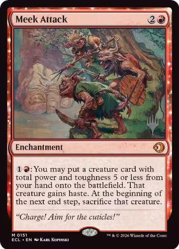 Meek Attack (151), Promo Pack: Lorwyn Eclipsed — Magic card price