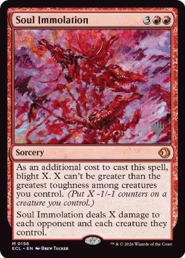 Soul Immolation (156), Promo Pack: Lorwyn Eclipsed — Magic card price