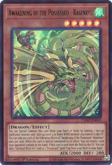 Awakening of the Possessed - Rasenryu (CH02-EN019), THE CHRONICLES DECK: Spirit Charmers (All-Foil Edition) — Yu-Gi-Oh! card price
