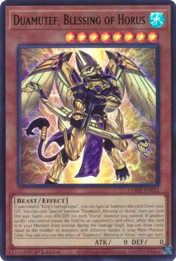 Duamutef, Blessing of Horus (CH02-EN023), THE CHRONICLES DECK: Spirit Charmers (All-Foil Edition) — Yu-Gi-Oh! card price
