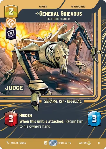 General Grievous - Scuttling to Safety (18), Judge Promos — Star Wars card price