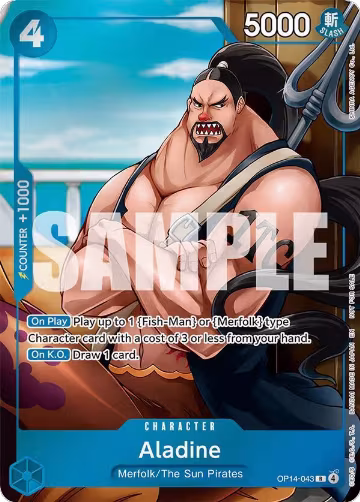 Aladine (Dash Pack) (OP14-043), The Azure Sea's Seven — One Piece card price