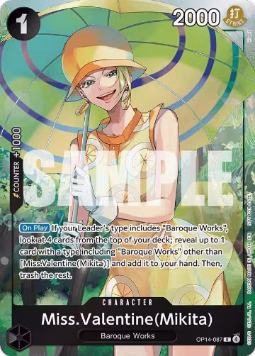 Miss.Valentine(Mikita) (Dash Pack) (OP14-087), The Azure Sea's Seven — One Piece card price
