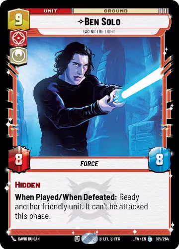 Ben Solo - Facing the Light (185/264), A Lawless Time — Star Wars card price