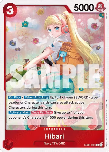 Hibari (EB03-008), Extra Booster: One Piece Heroines Edition — One Piece card price