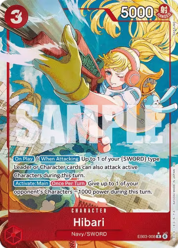Hibari (Alternate Art) (EB03-008), Extra Booster: One Piece Heroines Edition — One Piece card price