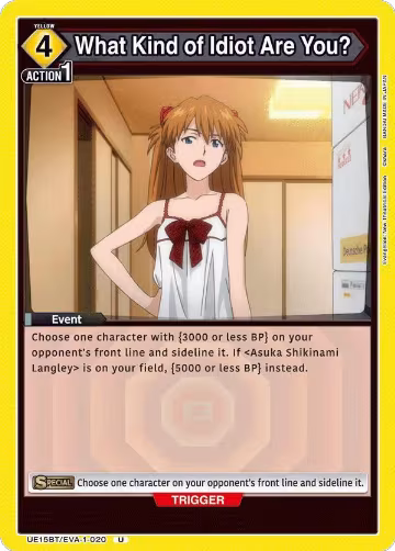 What Kind of Idiot Are You? (UE15BT/EVA-1-020), Evangelion: New Theatrical Edition — Union Arena card price