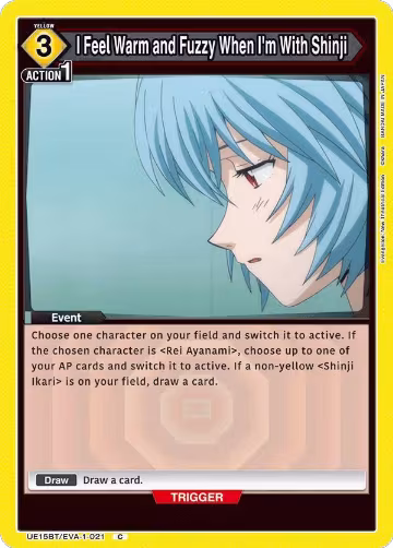 I Feel Warm and Fuzzy When I'm With Shinji (UE15BT/EVA-1-021), Evangelion: New Theatrical Edition — Union Arena card price