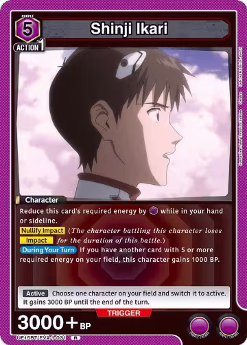 Shinji Ikari (031) (UE15BT/EVA-1-031), Evangelion: New Theatrical Edition — Union Arena card price