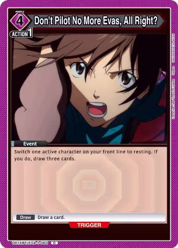 Don't Pilot No More Evas, All Right? (UE15BT/EVA-1-060), Evangelion: New Theatrical Edition — Union Arena card price