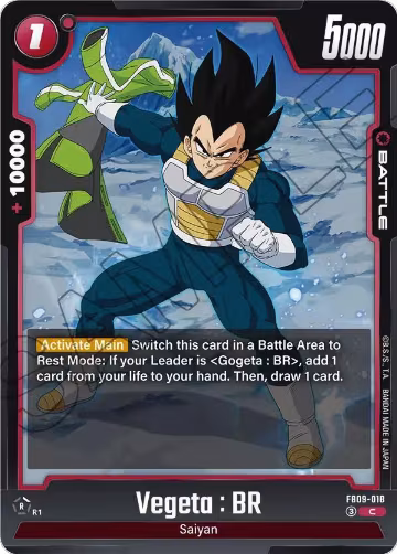 Vegeta : BR - FB09-018 (FB09-018), Dual Evolution — DB Fusion card price