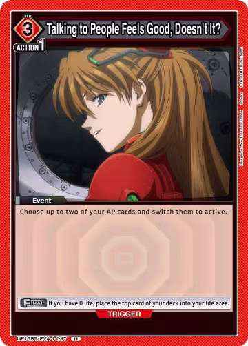 Talking to People Feels Good, Doesn't It? (UE15BT/EVA-1-097), Evangelion: New Theatrical Edition — Union Arena card price