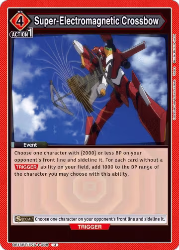 Super-Electromagnetic Crossbow (UE15BT/EVA-1-098), Evangelion: New Theatrical Edition — Union Arena card price