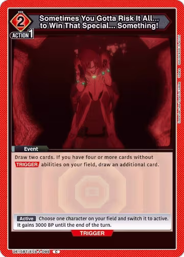 Sometimes You Gotta Risk It All... to Win That Special... Something! (UE15BT/EVA-1-099), Evangelion: New Theatrical Edition — Union Arena card price