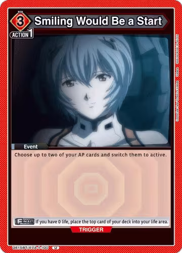 Smiling Would Be a Start (UE15BT/EVA-1-100), Evangelion: New Theatrical Edition — Union Arena card price