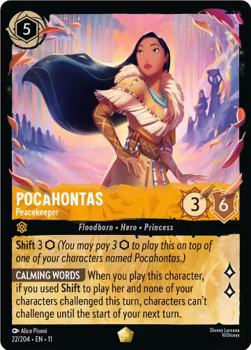 Pocahontas - Peacekeeper (22/204), Winterspell — Lorcana card price