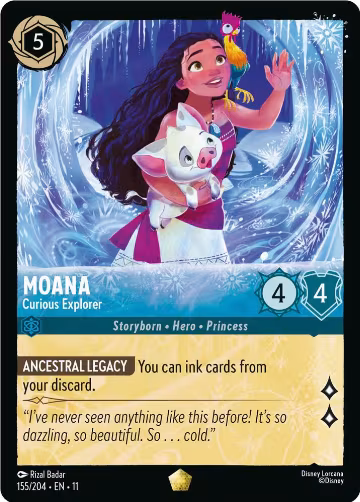 Moana - Curious Explorer (155/204), Winterspell — Lorcana card price