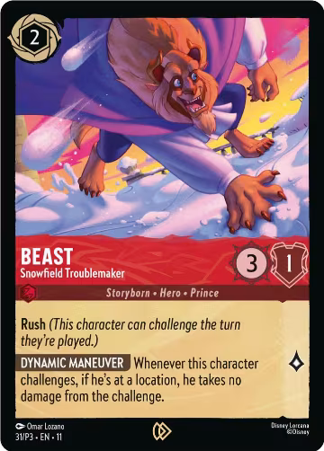 Beast - Snowfield Troublemaker (31), Disney Lorcana Promo Cards — Lorcana card price