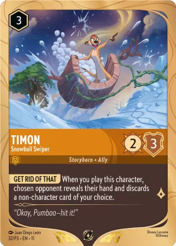 Timon - Snowball Swiper (32), Disney Lorcana Promo Cards — Lorcana card price