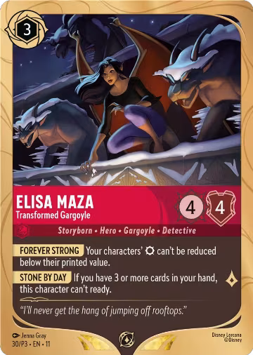 Elisa Maza - Transformed Gargoyle (30), Disney Lorcana Promo Cards — Lorcana card price
