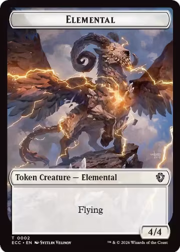 Elemental (0002) // Elemental (0009) Double-Sided Token (2 // 9), Commander: Lorwyn Eclipsed — Magic card price