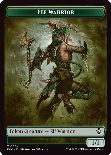Elf Warrior (0004) // Plant (0005) Double-Sided Token (4 // 5), Commander: Lorwyn Eclipsed — Magic card price