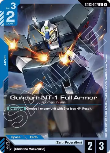 Gundam NT-1 Full Armor (GD03-007), Steel Requiem — Gundam card price