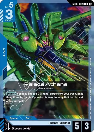 Palace Athene (GD03-009), Steel Requiem — Gundam card price