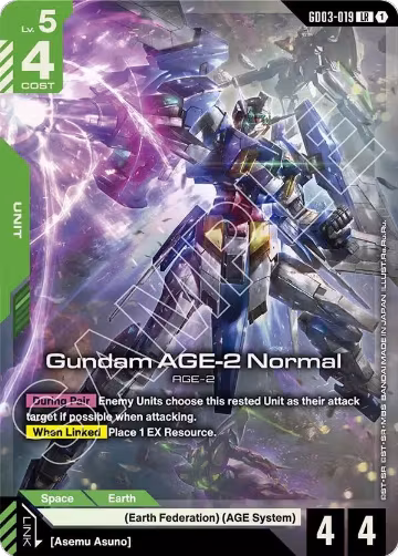Gundam AGE-2 Normal (GD03-019), Steel Requiem — Gundam card price