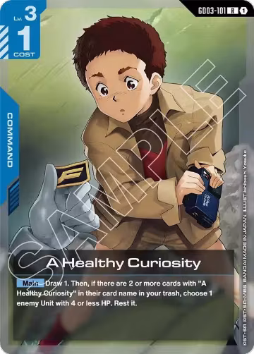 A Healthy Curiosity (GD03-101), Steel Requiem — Gundam card price
