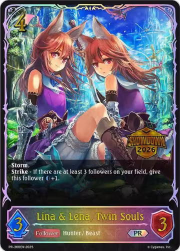 Lina & Lena, Twin Souls (PR-366EN), Shadowverse: Evolve Promo Cards — Shadowverse card price