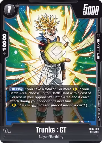 Trunks : GT - FB09-109 (FB09-109), Dual Evolution — DB Fusion card price