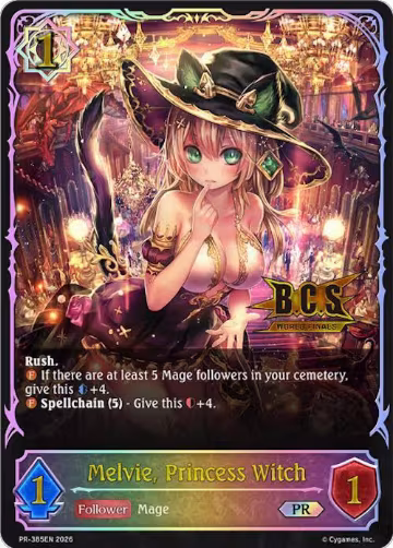 Melvie, Princess Witch (PR-385EN), Shadowverse: Evolve Promo Cards — Shadowverse card price