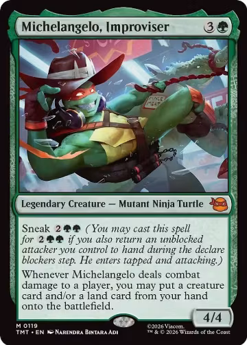 Michelangelo, Improviser (119), Teenage Mutant Ninja Turtles — Magic card price