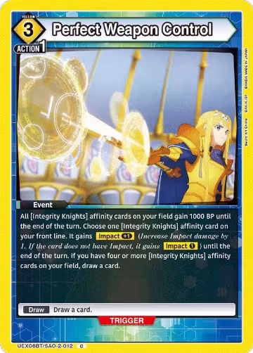 Perfect Weapon Control (UEX06BT/SAO-2-012), UEX06BT: Sword Art Online Vol.2 — Union Arena card price