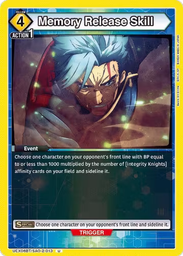 Memory Release Skill (UEX06BT/SAO-2-013), UEX06BT: Sword Art Online Vol.2 — Union Arena card price