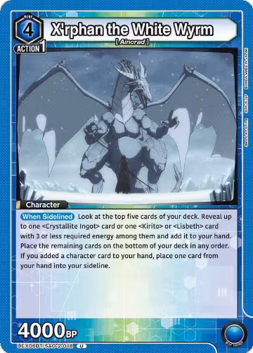 X'rphan the White Wyrm (UEX06BT/SAO-2-018), UEX06BT: Sword Art Online Vol.2 — Union Arena card price