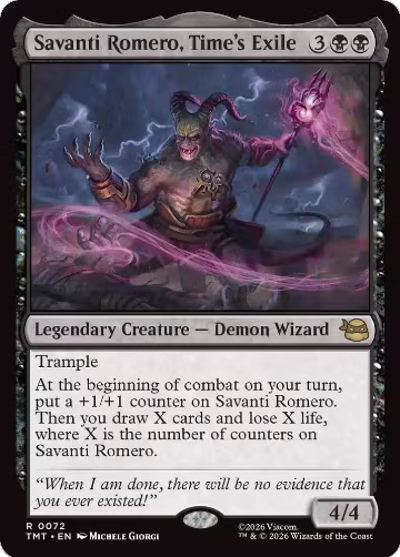Savanti Romero, Time's Exile (72), Teenage Mutant Ninja Turtles — Magic card price