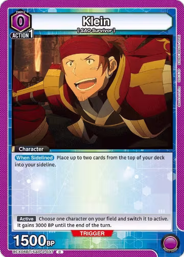Klein (037) (UEX06BT/SAO-2-037), UEX06BT: Sword Art Online Vol.2 — Union Arena card price