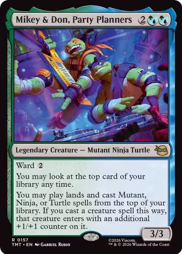 Mikey & Don, Party Planners (157), Teenage Mutant Ninja Turtles — Magic card price