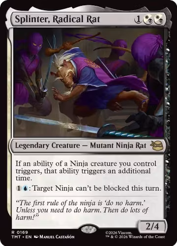 Splinter, Radical Rat (169), Teenage Mutant Ninja Turtles — Magic card price