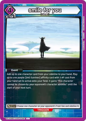 smile for you (UEX06BT/SAO-2-060), UEX06BT: Sword Art Online Vol.2 — Union Arena card price