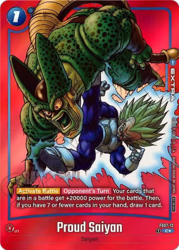 Proud Saiyan (Limited Pack MANGA Version 02) (FS07-12), Tournament and Championship Promos — DB Fusion card price